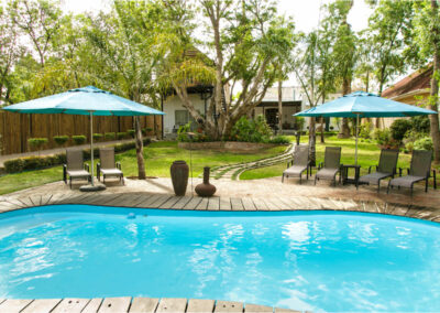 Oakdene Guest House Sun Loungers next to swimming pool